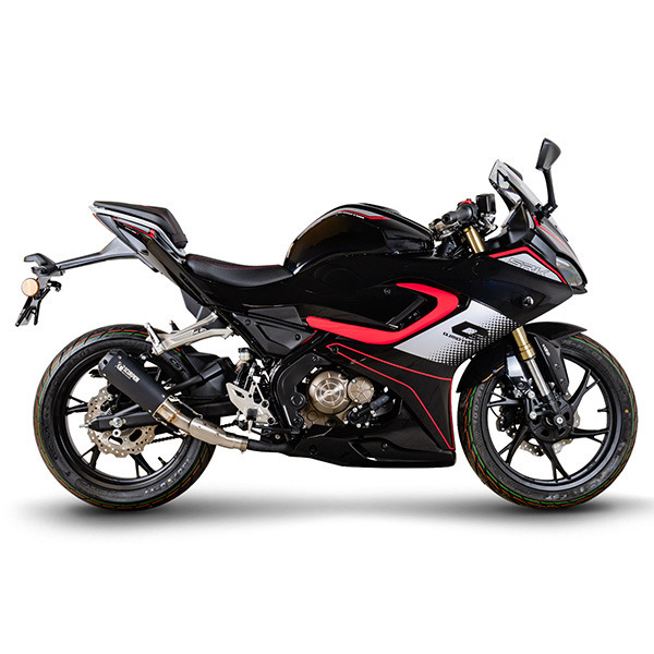 Scorpion Exhaust QJ Motor SRK 125 R & S, Euro 5+, 2025-Current, Black Ceramic Red Power